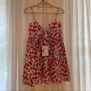 Milly Cherry Print Coverup Dress size L